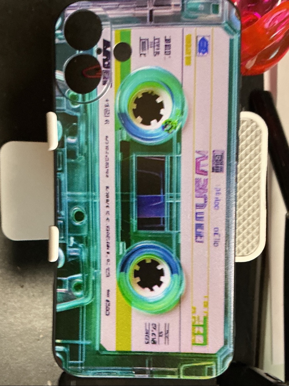 I Phone 16 Plus Retro Cassette Tape Protective Case - Green